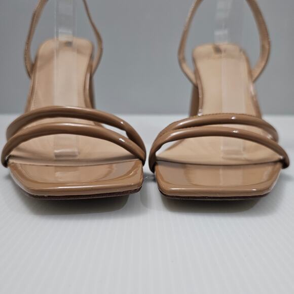 NEW Sam Edelman Kia Block Heel Strappy Sandal Rosa Blush Patent Size 10.5 - Picture 6 of 12